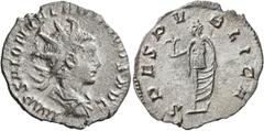 Roman Imperial Saloninus, 260. Antoninianus (Silver, 22 mm, 2.24 g, 12 h), Cologne, summer 260. IMP SALON VALERIANVS AVG Radiate, draped and cuirassed bust of Saloninus to right, seen from behind. Rev