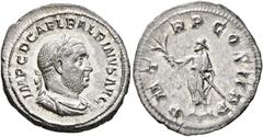 Roman Imperial Balbinus, 238. Denarius (Silver, 21 mm, 3.25 g, 12 h), Rome, circa April-June 238. IMP C D CAEL BALBINVS AVG Laureate, draped and cuirassed bust of Balbinus to right. Rev. P M TR P COS 