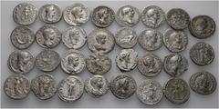 Group Lots A lot containing 31 silver coins. Includes: denarii of Vespasian (1), Trajan (3), Hadrian (2), Sabina (1), Antoninus Pius (2), Septimius Severus (4), Julia Domna (1), Caracalla (4), Geta (3
