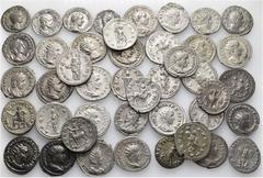 Group Lots A lot containing 43 silver coins. Includes: Elagabalus (1), Julia Soaemias (2), Julia Mamaea (1), Gordian III (9), Philip I (6), Otacilia Severa (2), Philip II (3), Trajan Decius (2), Heren