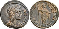 Roman Provincial PHRYGIA. Synnada. Pseudo-autonomous issue. Diassarion (Bronze, 25 mm, 7.58 g, 5 h), time of Antoninus Pius, 138-161. BOYΛH Laureate and veiled bust of Boule to right. Rev. CYNNAΔЄΩN Δ