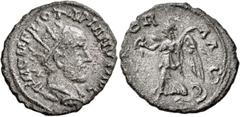 Roman Imperial Jotapian, usurper, circa 248-249. Antoninianus (Silver, 22 mm, 4.03 g, 7 h), Nicopolis in Seleucis (?). IM C M F R IOTAPIANVS AVG Radiate and cuirassed bust of Jotapian to right, seen f