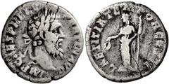 Roman Imperial Pertinax, 193. Denarius (Silver, 17 mm, 2.96 g, 6 h), Rome. IMP CAES P HELV PERTIN AVG Laureate head of Pertinax to right. Rev. LAETITIA TEMPOR COS II Laetitia standing front, head to l