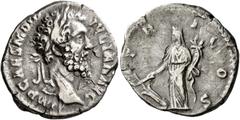 Roman Imperial Didius Julianus, 193. Denarius (Silver, 18 mm, 2.21 g, 7 h), Rome. IMP CAES M DID IVLIAN AVG Laureate head of Didius Julianus to right. Rev. [P] M TR P COS Fortuna standing front, head 