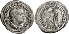 Roman Imperial Balbinus, 238. Denarius (Silver, 20 mm, 2.99 g, 12 h), Rome, circa April-June 238. IMP C D CAEL BALBINVS AVG Laureate, draped and cuirassed bust of Balbinus to right. Rev. PROVIDENTIA D