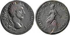 The Saitta Collection LYDIA. Saitta. Marcus Aurelius, 161-180. Tetrassarion (Bronze, 26 mm, 16.19 g, 6 h), Titianos, archon, circa 161-175. Μ ΑYΡΗΛΙ ΑΝΤΩΝЄΙΝΟС Laureate head of Marcus Aurelius to righ