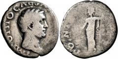 Roman Imperial Otho, 69. Denarius (Silver, 18 mm, 2.88 g, 6 h), Rome. IMP OTHO CAESAR [AVG TR P] Bare head of Otho to right. Rev. PONT [MAX] Ceres standing front, head to left, holding three grain ear