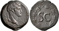 Roman Provincial SYRIA, Seleucis and Pieria. Antioch. Otho, 69. 'As' (Bronze, 23 mm, 6.69 g, 12 h). IMP•M•OTHO CAE•AVG• Laureate head of Otho to right. Rev. Large S•C within wreath. RPC I 4319. Repati