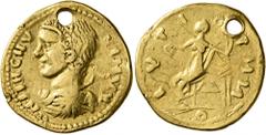 The Aurum Barbarorum Collection UNCERTAIN GERMANIC TRIBES, Pseudo-Imperial coinage. Mid 3rd-early 4th centuries. 'Aureus' (Gold, 20 mm, 6.49 g, 11 h). UNJIHCNV VIHVV Laureate, draped and cuirassed imp