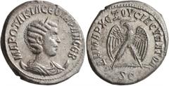 Roman Provincial SYRIA, Seleucis and Pieria. Antioch. Otacilia Severa, Augusta, 244-249. Tetradrachm (Billon, 27 mm, 12.74 g, 6 h). MAP ΩTAKIΛ CЄOYHPAN CЄB Draped bust of Otacilia Severa set on cresce