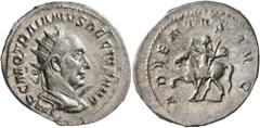 Roman Imperial Trajan Decius, 249-251. Antoninianus (Silver, 23 mm, 3.81 g, 7 h), Rome. IMP C M Q TRAIANVS DECIVS AVG Radiate, draped and cuirassed bust of Trajan Decius to right, seen from behind. Re