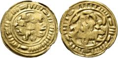 Early Medieval & Islamic ISLAMIC, Arabia. Sulayhids. 'Ali ibn Muhammad, AH 439-473 / AD 1047-1081. Dinar (Gold, 20 mm, 2.29 g, 3 h), local issue imitating a dinar of Ali ibn Muhammad. Pseudo-Kufic leg