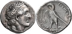 An old Swiss collection PTOLEMAIC KINGS OF EGYPT. Ptolemy I Soter, 305-282 BC. Tetradrachm (Silver, 26 mm, 14.00 g, 1 h), Alexandria, circa 294-292. Diademed head of Ptolemy I to right, wearing aegis 