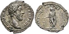 Roman Imperial Commodus, 177-192. Denarius (Silver, 19 mm, 3.45 g, 7 h), Rome, 184. M COMMODVS ANTON AVG PIVS BRIT Laureate head of Commodus to right. Rev. VOTA SVSC DEC PM TR P VIIII IMP VII / COS II