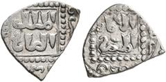 Early Medieval & Islamic CRUSADERS. Crusader Imitations of Islamic Dirhams. Half Dirham (Silver, 12 mm, 0.80 g, 3 h), imitating an Ayyubid half dirham from Dimashq, citing the deceased Ayyubid al-Sali