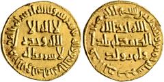Early Medieval & Islamic ISLAMIC, Umayyad Caliphate. temp. al-Walid I ibn 'Abd al-Malik, AH 86-96 / AD 705-715. Dinar (Gold, 20 mm, 4.30 g, 4 h), no mint name, AH 95 = AD 713/4. In inner field: 'no Go