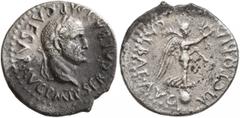 Roman Imperial Galba, 68-69. Quinarius (Silver, 15 mm, 1.70 g, 7 h), Lugdunum, December 68-15 January 69. SER GALBA IMP CAESAR AVG P M T P Laureate head of Galba to right. Rev. VICTORIA GALBAE AVG Vic