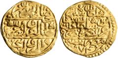 Early Medieval & Islamic ISLAMIC, Ottoman Empire. Murad III, AH 982-1003 / AD 1574-1595. Sultani (Gold, 20 mm, 3.51 g, 4 h), Misr, AH 982 = AD 1574. Pere 273. Sultan 9640. The flan slightly wavy, othe