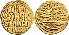 Early Medieval & Islamic ISLAMIC, Ottoman Empire. Murad III, AH 982-1003 / AD 1574-1595. Sultani (Gold, 20 mm, 3.51 g, 5 h), Misr, AH 982 = AD 1574. Pere 274. Sultan 9642. A very attractive example. T