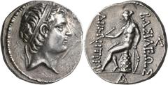 The Kleinkunst Collection SELEUKID KINGS OF SYRIA. Demetrios I Soter, 162-150 BC. Tetradrachm (Silver, 27 mm, 17.00 g, 10 h), Susa. Diademed head of Demetrios I to right. Rev. ΒΑΣΙΛΕΩΣ - ΔHMHTPIOY Apo