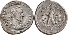 Roman Provincial SYRIA, Seleucis and Pieria. Emesa. Uranius Antoninus, usurper, 253-254. Tetradrachm (Billon, 27 mm, 12.16 g, 7 h). AYTO K COYΛΠ ANTⲰNINOC CЄ Laureate, draped and cuirassed bust of Ura