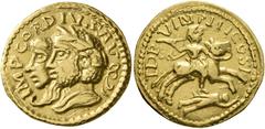 The Aurum Barbarorum Collection II UNCERTAIN GERMANIC TRIBES, Pseudo-Imperial coinage. Late 3rd-early 4th centuries. 'Aureus' (Gold, 20 mm, 5.74 g, 1 h), 'Gordian Group'. Imitating Gordian III, 238-24