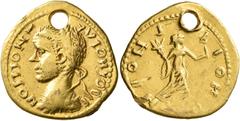 The Aurum Barbarorum Collection II UNCERTAIN GERMANIC TRIBES, Pseudo-Imperial coinage. Late 3rd-early 4th centuries. 'Aureus' (Gold, 21 mm, 6.00 g, 12 h), 'Derived Gordian Group C'. NOIIION- YVIOHYOII