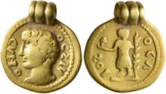The Aurum Barbarorum Collection II UNCERTAIN GERMANIC TRIBES, Pseudo-Imperial coinage. Late 3rd-early 4th centuries. 'Quinarius' (Gold, 15 mm, 3.05 g, 12 h), 'Derived Gordian Group C'. ONΛC OCSIV Bare