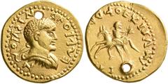 The Aurum Barbarorum Collection II UNCERTAIN GERMANIC TRIBES, Pseudo-Imperial coinage. Late 3rd-early 4th centuries. 'Aureus' (Gold, 19 mm, 6.21 g, 7 h), 'Derived Ulów Group A', O4/R5. Imitating Valer