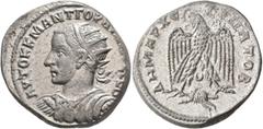 Roman Provincial SYRIA, Seleucis and Pieria. Antioch. Gordian III, 238-244. Tetradrachm (Billon, 26 mm, 12.79 g, 6 h), 241-244. ΑΥΤΟΚ Κ Μ ΑΝΤ ΓΟΡΔ[ΙΑΝΟ]C CЄΒ Radiate, draped and cuirassed bust of Gord