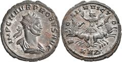 Roman Imperial Probus, 276-282. Antoninianus (Silvered bronze, 23 mm, 3.85 g, 12 h), Serdica, 280/1. IMP C M AVR PROBVS AVG Radiate, draped and cuirassed bust of Probus to right, seen from behind. Rev