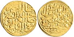 Early Medieval & Islamic ISLAMIC, Ottoman Empire. Sulayman I Qanuni ('the Lawgiver'), AH 926-974 / AD 1520-1566. Sultani (Gold, 21 mm, 3.47 g, 7 h), Qustantiniya, AH 926 = AD 1520. Pere 178. Sultan 93