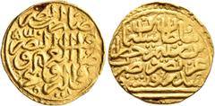 Early Medieval & Islamic ISLAMIC, Ottoman Empire. Sulayman I Qanuni ('the Lawgiver'), AH 926-974 / AD 1520-1566. Sultani (Gold, 18 mm, 3.52 g, 7 h), Sidre Qapsi, AH 926 = AD 1520. Pere 187 var. Sultan