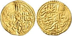 Early Medieval & Islamic ISLAMIC, Ottoman Empire. Murad III, AH 982-1003 / AD 1574-1595. Sultani (Gold, 19 mm, 3.48 g, 12 h), Jaza'ir (Algeria), AH 982 = AD 1574. Pere 264. Sultan 9660. The flan sligh