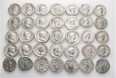 Group Lots A lot containing 35 silver coins. Including: Antoniniani of Gordian III (12), Philip I (7), Otacilia Severa (2), Philip II (2), Trajan Decius (8), Herennia Etruscilla (3) and Herennius Etru
