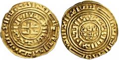 Early Medieval & Islamic CRUSADERS. Latin Kingdom of Jerusalem. Imitation Bezants, 11th-12th centuries. Bezant (Gold, 23 mm, 3.54 g, 10 h), imitating a dinar of the Fatimid caliphal-Amir bi-Ahkam Alla
