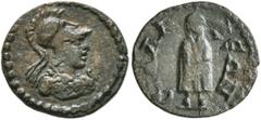 Roman Provincial LYDIA. Silandus. Pseudo-autonomous issue. AE (Bronze, 14 mm, 1.36 g, 6 h), time of Septimius Severus to Macrinus, circa 193-218. Bust of Athena to right, wearing crested Corinthian he