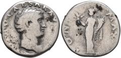 Roman Imperial Otho, 69. Denarius (Silver, 18 mm, 3.05 g, 5 h), Rome, 15 January-16 April 69. IMP OTHO CAESAR AVG [TR P] Bare head of Otho to right. Rev. PONT MAX Ceres standing front, head to left, h
