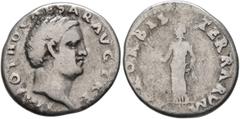 Roman Imperial Otho, 69. Denarius (Silver, 19 mm, 3.05 g, 5 h), Rome, 15 January-16 April 69. IMP M OTHO CAESAR AVG TR P Bare head of Otho to right. Rev. PAX ORBIS TERRARVM Pax standing front, head to
