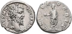 Roman Imperial Didius Julianus, 193. Denarius (Silver, 17 mm, 2.83 g, 5 h), Rome, 28 March-1 June 193. IMP CAES M DID IVLIAN AVG Laureate head of Didius Julianus to right. Rev. RECTOR ORBIS Didius Jul