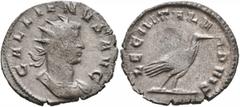 Roman Imperial Gallienus, 253-268. Antoninianus (Billon, 21 mm, 2.20 g, 1 h), Mediolanum, 260-261. GALLIENVS AVG Radiate and cuirassed bust of Gallienus to right. Rev. LEG II (sic!) ITAL VI P VI F Sto