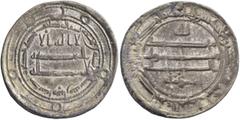 Early Medieval & Islamic ISLAMIC, 'Abbasid Caliphate. temp. Al-Ma'mun, AH 193-218 / AD 809-833. Dirham (Silver, 23 mm, 3.00 g, 10 h), citing Harthama ibn A'yan al-Balkhi al-Khurasani, Madinat Isbahan,