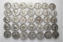 Group Lots A lot containing 35 silver coins. Including: Antoniniani of Gordian III (12), Philip I (7), Otacilia Severa (2), Philip II (2), Trajan Decius (9), Herennia Etruscilla (3). Very fine to extr