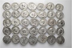 Group Lots A lot containing 35 silver coins. Including: Antoniniani of Gordian III (13), Philip I (7), Otacilia Severa (2), Philip II (2), Trajan Decius (8), Herennia Etruscilla (3). Very fine to extr