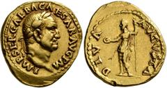 Roman Imperial Galba, 68-69. Aureus (Gold, 21 mm, 7.20 g, 6 h), Rome, July 68-January 69. IMP SER GALBA CAESAR AVG P M Laureate head of Galba to right. Rev. DIVA AVGVSTA Livia standing front, head to 