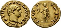 Roman Imperial Otho, 69. Aureus (Gold, 19 mm, 7.26 g, 7 h), Rome, 15 January-9 March 69. IMP OTHO CAESAR AVG TR P Bare head of Otho to right. Rev. SECVRITAS P R Securitas standing front, head to left,