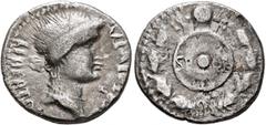 Civil War 68-69 AD Forces of Galba in Spain. Anonymous, 3 April-2nd half of June 68. Denarius (Silver, 18 mm, 3.20 g, 5 h), uncertain mint in Spain. Group V. LIBERTAS RESTITVTA Draped bust of Libertas