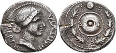 Civil War 68-69 AD Forces of Galba in Spain. Anonymous, 3 April-2nd half of June 68. Denarius (Silver, 19 mm, 3.45 g, 6 h), uncertain mint in Spain. Group V. LIBERTAS RESTITVTA Draped bust of Libertas
