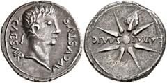 Civil War 68-69 AD Forces of Galba in Spain. In the name of Augustus, 27 BC-AD 14. Denarius (Silver, 18 mm, 3.38 g, 6 h), uncertain mint in Spain. Group A.I, 3 April-2nd half of June 68. CAESAR AVGVST