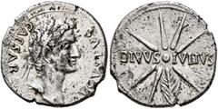Civil War 68-69 AD Forces of Galba in Spain. In the name of Augustus, 27 BC-AD 14. Denarius (Silver, 19 mm, 3.73 g, 12 h), uncertain mint in Spain. Group A.IV, 3 April-2nd half of June 68. CAESAR AVGV